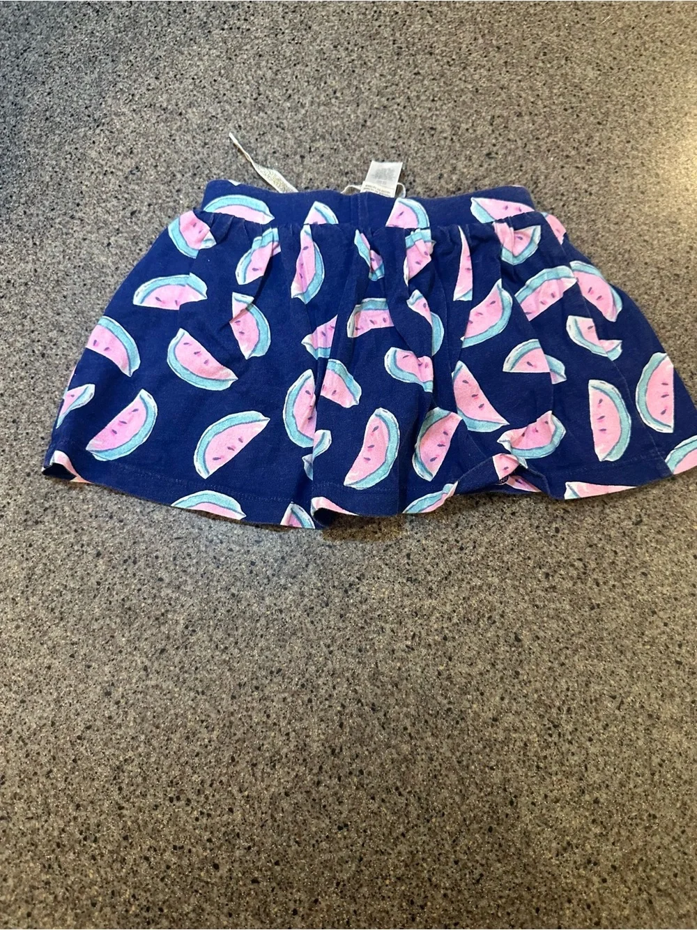 OshKosh B'gosh Navy Skirt with Pink and Mint Watermelon Motif